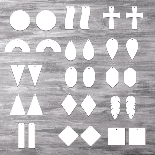 Basic Shape Collection Earrings for Sublimation