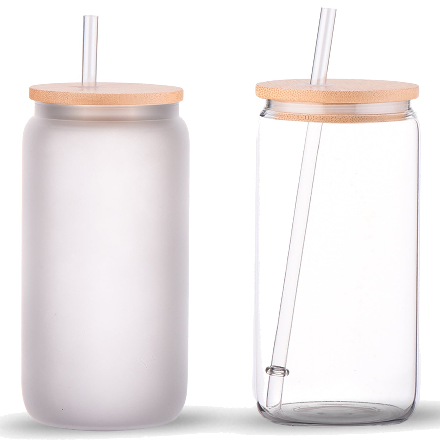 16 oz. Glass Sublimation Tumbler - Clear or Frosted