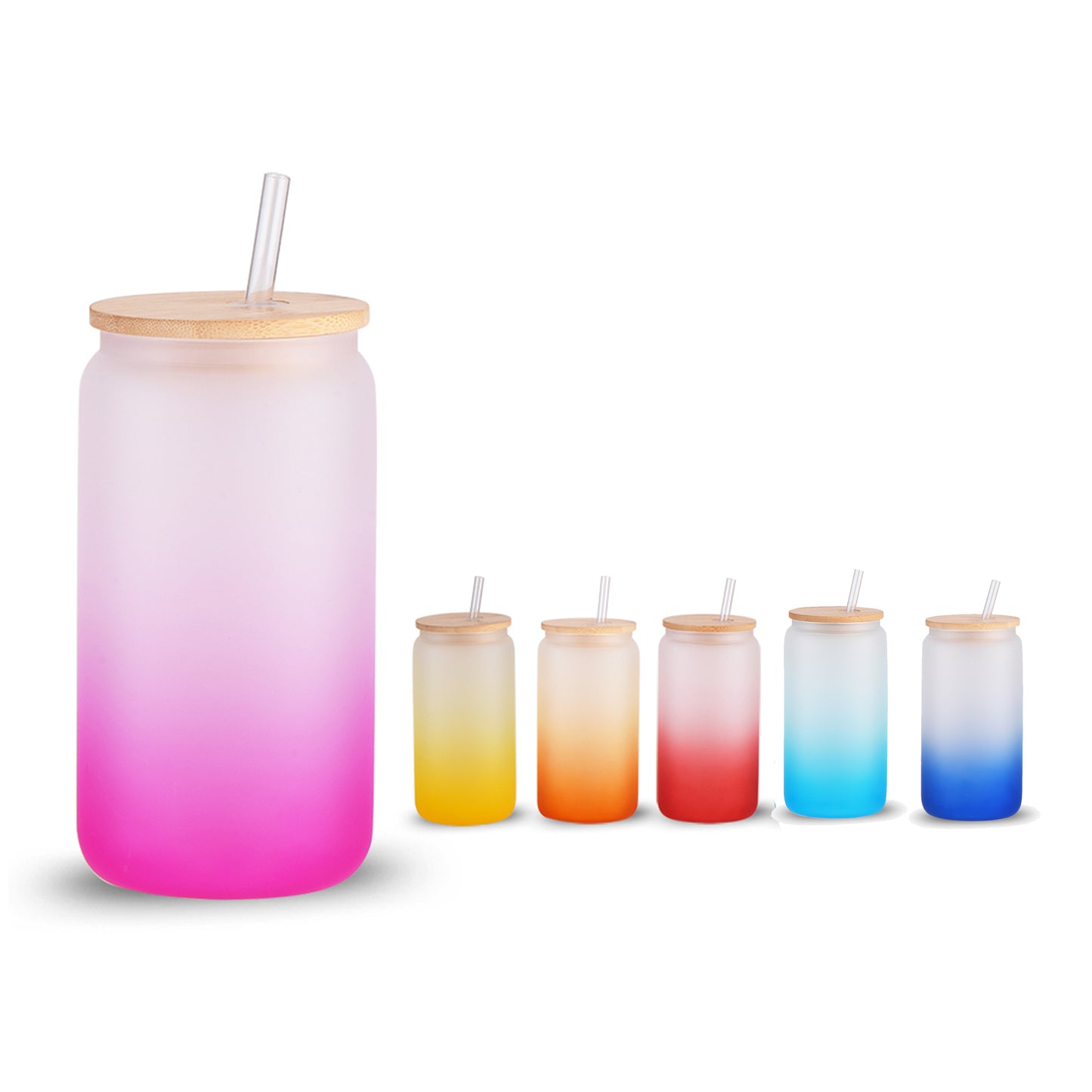 16 oz. Glass Sublimation Tumbler - 6 Colors